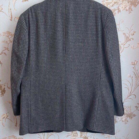 Vintage Burberrys Houndstooth Sport Coat Size 42 100% Wool Quiet Luxury Classic - Picture 2 of 16